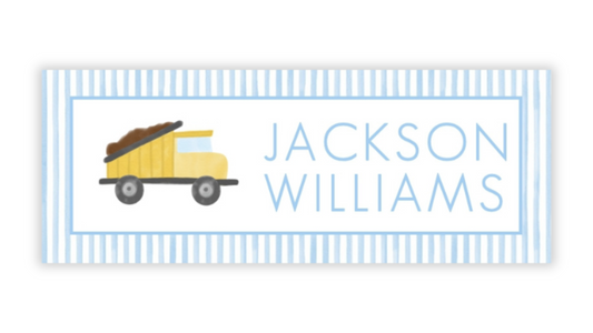 Personalized Water-Resistant Name Labels for School Supplies | 60 Pack (1x2.625") | Construction