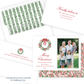 Christmas Photo Card - Tied with a Bow Decorated Wreath - Landscape