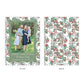 Christmas Photo Card - Chintz Elegance, Green (Portrait)