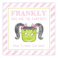 Kids Halloween Tags or Stickers - Frankenstein (Pink)