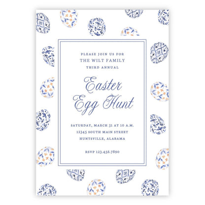 Porcelain Egg Easter Invitations
