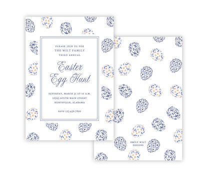 Porcelain Egg Easter Invitations