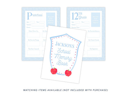 PRINTABLE Blank School Memory Book Pages (Blue)