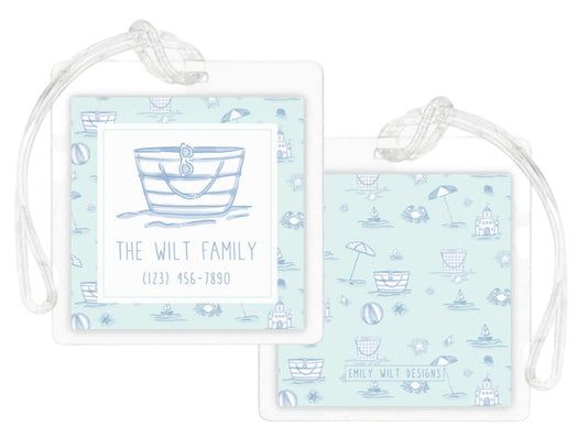 Laminated Bag Tag - Beach Bag