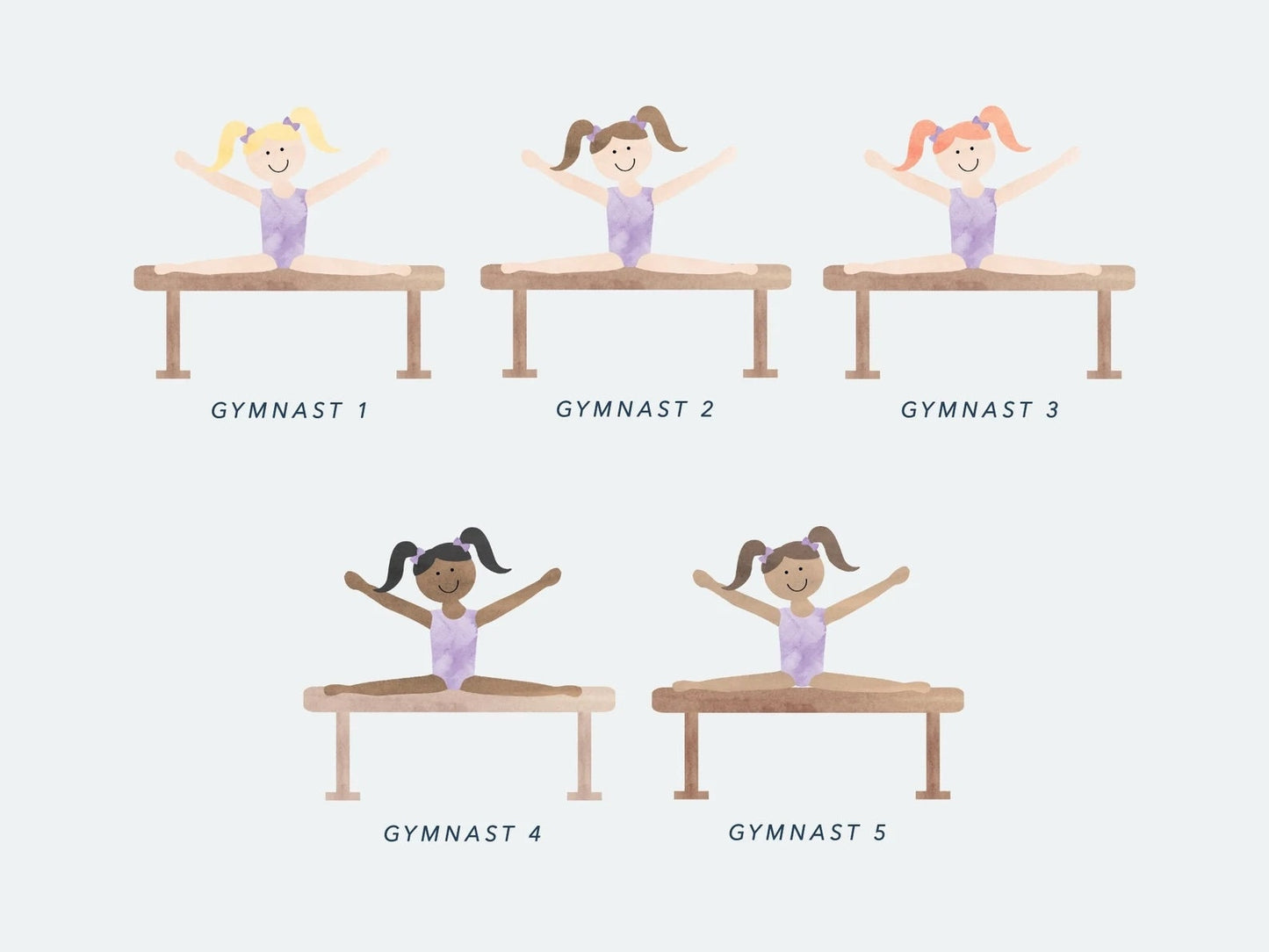 Gymnastics Birthday Party Invitations