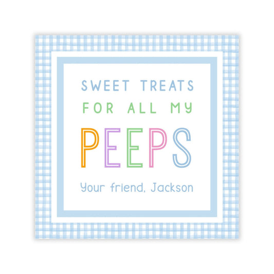 Peeps Easter Gift Tags for Kids (Blue)