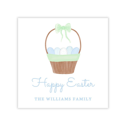 Easter Basket Gift Tags for Kids (Blue)