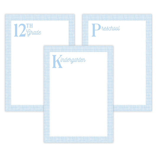 PRINTABLE Blank School Memory Book Pages (Blue)