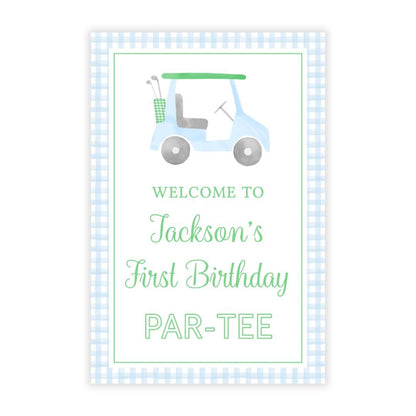 Golf Birthday Welcome Sign PDF File (Blue)
