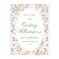 Spring Chinoiserie Baby Shower Welcome Sign PDF File (Pink)