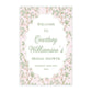 Spring Chinoiserie Baby Shower Welcome Sign PDF File (Pink)