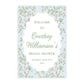 Spring Chinoiserie Baby Shower Welcome Sign PDF File (Blue)
