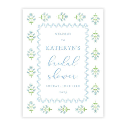Coastal Elegance Bridal Shower Welcome Sign PDF File