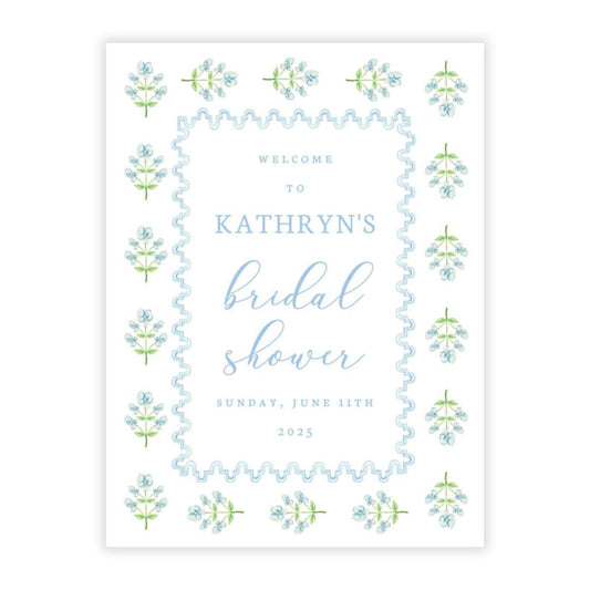 Coastal Elegance Bridal Shower Welcome Sign PDF File