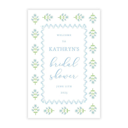 Coastal Elegance Bridal Shower Welcome Sign PDF File