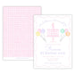 Gingham Cake First Birthday Invitations, Pink
