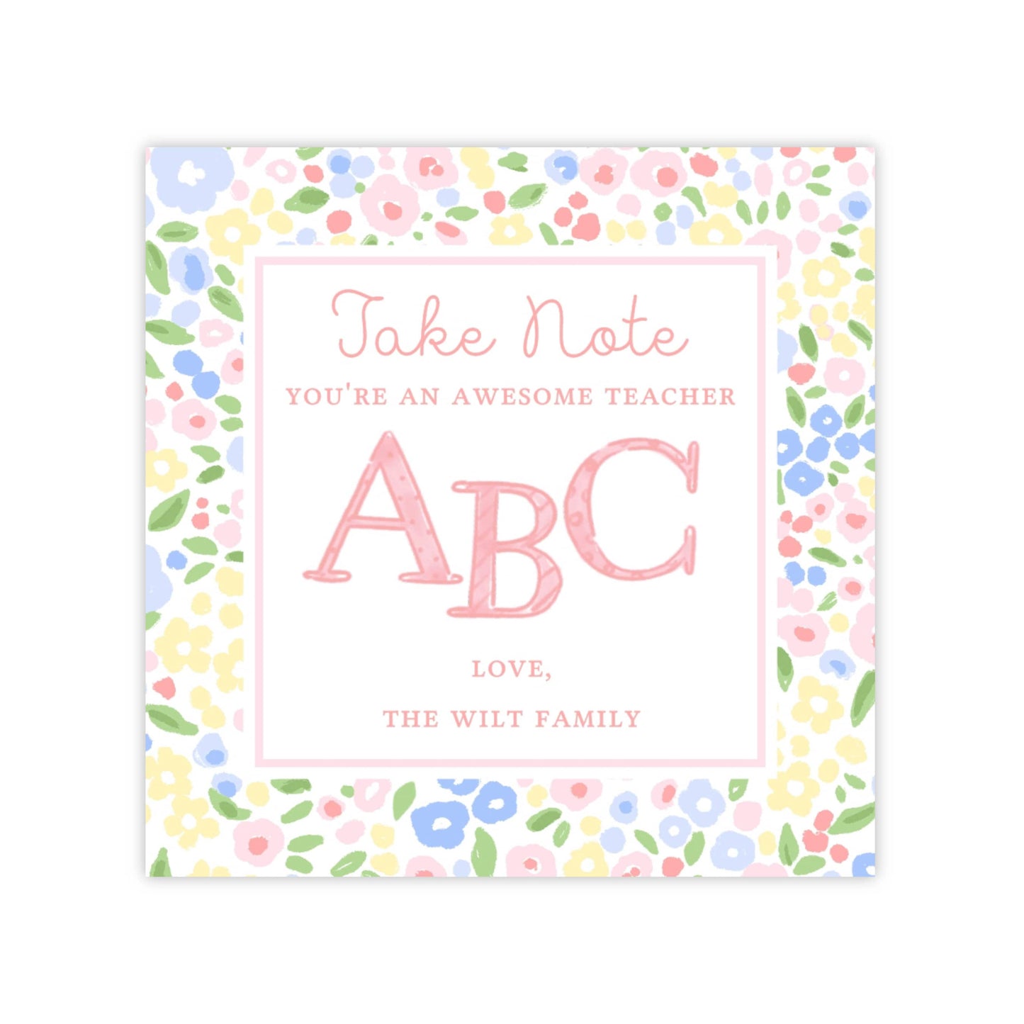 PRINTABLE Teacher Appreciation Gift Tag