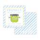 Kids Halloween Tags or Stickers - Frankenstein (Blue)