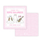 Kids Halloween Tags or Stickers - Hippie Halloween (Pink)