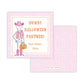 Kids Halloween Tags or Stickers - Howdy Skeleton (Pink)