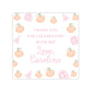 Kids Personalized Halloween Party Favor Tag - Pumpkins (Pink)