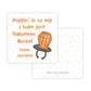 Kids Personalized Halloween Treat Tag - Gem Pop (Orange)