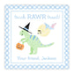 kids halloween tag dinosaur