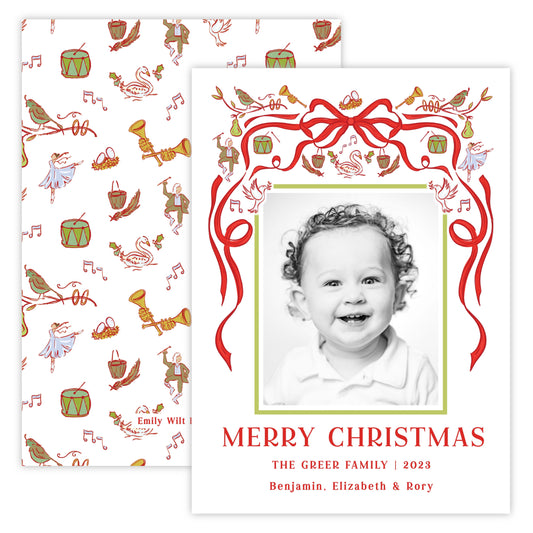 Christmas Photo Card - 12 Days of Christmas (Portrait)