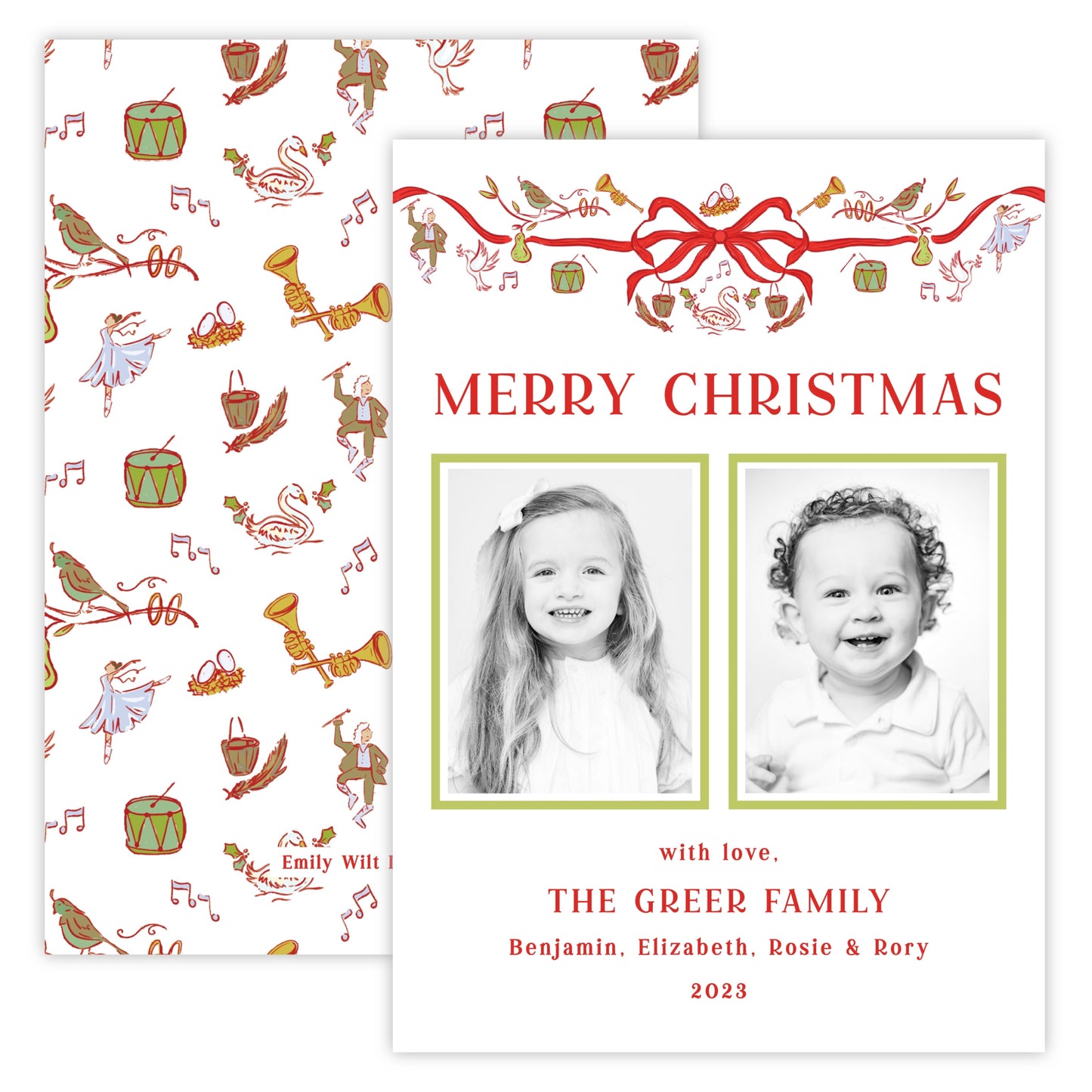 Christmas Photo Card - 12 Days of Christmas (2 Photos)