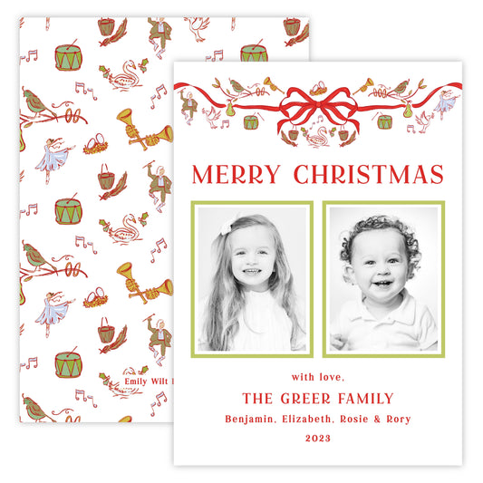 Christmas Photo Card - 12 Days of Christmas (2 Photos)