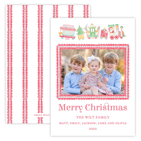 Christmas Photo Card - Polar Express (Landscape Photo)