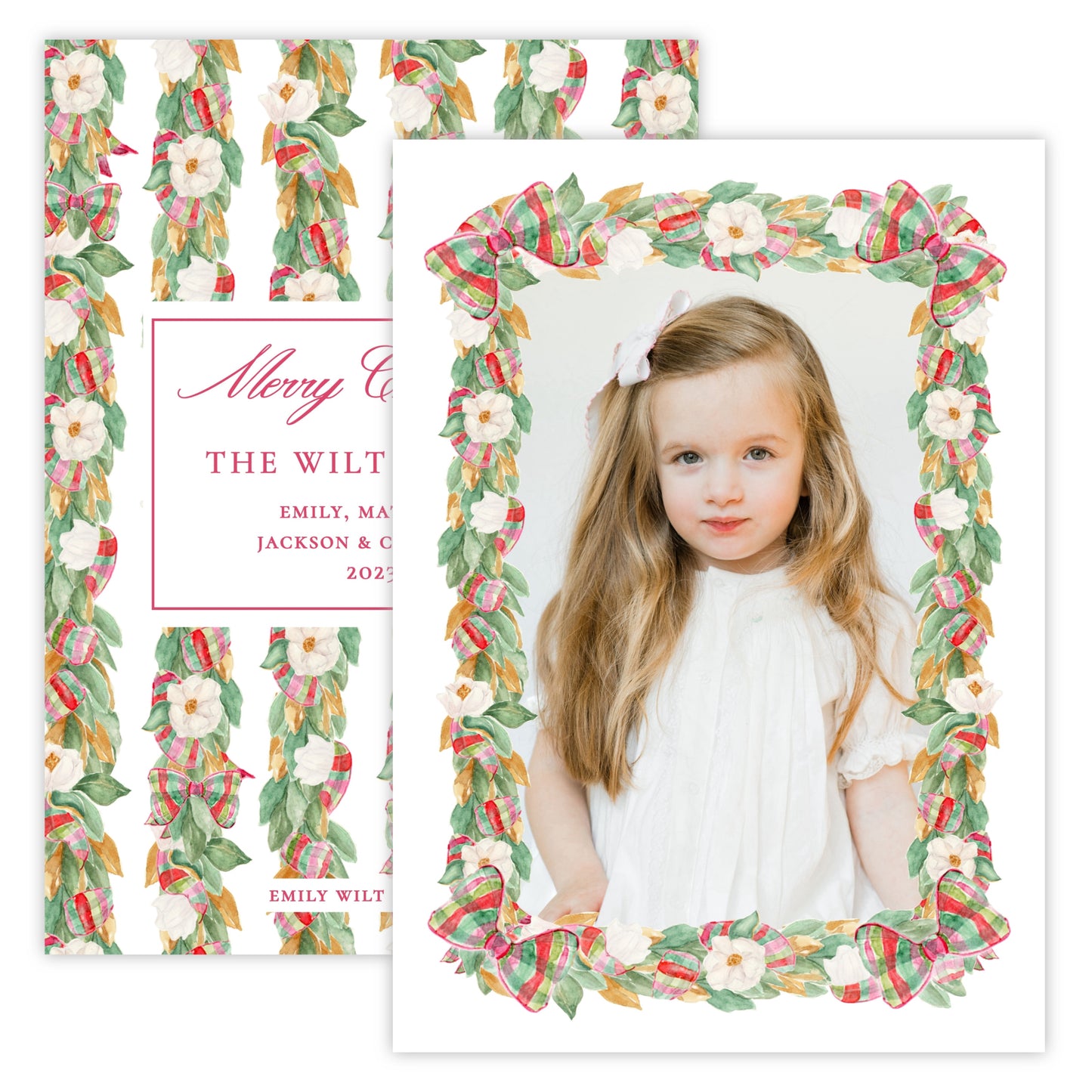 Christmas Photo Card - Southern Tidings, Full Photo (Portrait)