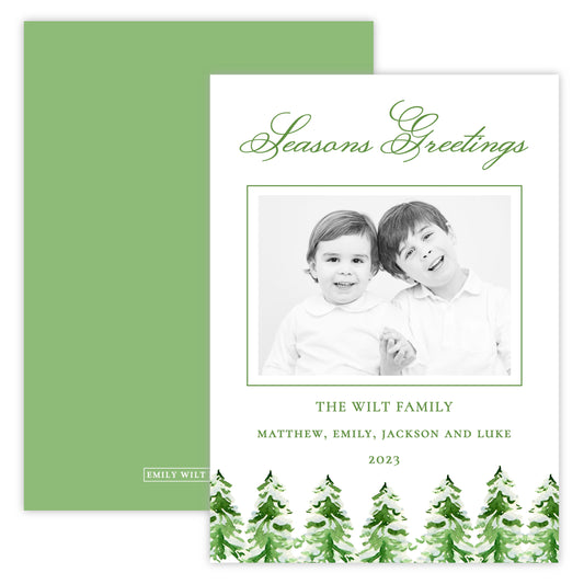 Christmas Photo Card - Santa's Chalet (Landscape Photo)