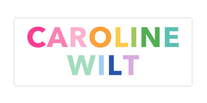 Personalized Water-Resistant Name Labels for School Supplies | 60 Pack (1x2.625") | Rainbow Colorblock