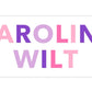 Personalized Water-Resistant Name Labels for School Supplies | 60 Pack (1x2.625") | Pink/Purple Colorblock