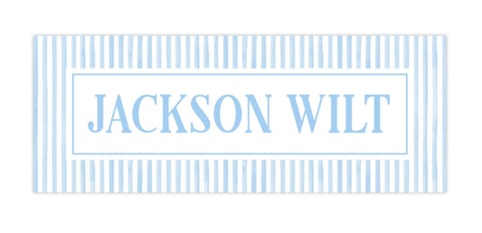 Name Labels - Blue Stripe