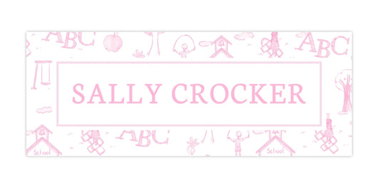 Name Labels - Pink School Toile