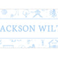 Personalized Water-Resistant Name Labels for School Supplies | 60 Pack (1x2.625") | Blue School Toile