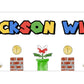 Personalized Water-Resistant Name Labels for School Supplies | 60 Pack (1x2.625") | Video Game