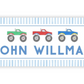 Personalized Water-Resistant Name Labels for School Supplies | 60 Pack (1x2.625") | Monster Trucks