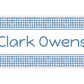 Personalized Water-Resistant Name Labels for School Supplies | 60 Pack (1x2.625") | Navy Gingham