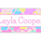 Personalized Water-Resistant Name Labels for School Supplies | 60 Pack (1x2.625") | Neon Hearts