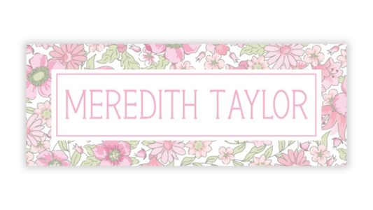 Personalized Water-Resistant Name Labels for School Supplies | 60 Pack (1x2.625") | Princess