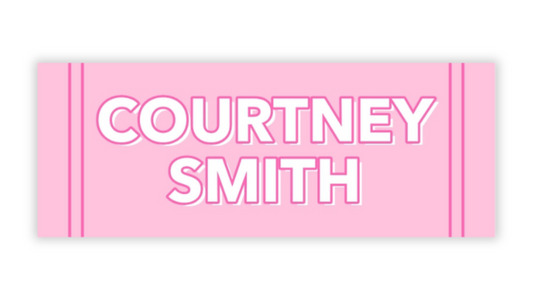 Personalized Water-Resistant Name Labels for School Supplies | 60 Pack (1x2.625") | Block Name, Pink