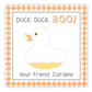 Kids Halloween Tags or Stickers - Duck Duck BOO