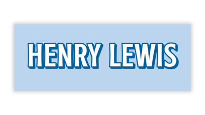 Personalized Water-Resistant Name Labels for School Supplies | 60 Pack (1x2.625") | Bubble Text - Blue