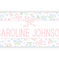 Personalized Water-Resistant Name Labels for School Supplies | 60 Pack (1x2.625") | Coquette Bows