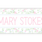 Personalized Water-Resistant Name Labels for School Supplies | 60 Pack (1x2.625") | Coquette Floral