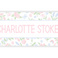 Personalized Water-Resistant Name Labels for School Supplies | 60 Pack (1x2.625") | Coquette Rainbows