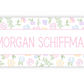 Personalized Water-Resistant Name Labels for School Supplies | 60 Pack (1x2.625") | Pastel Ditsy Floral